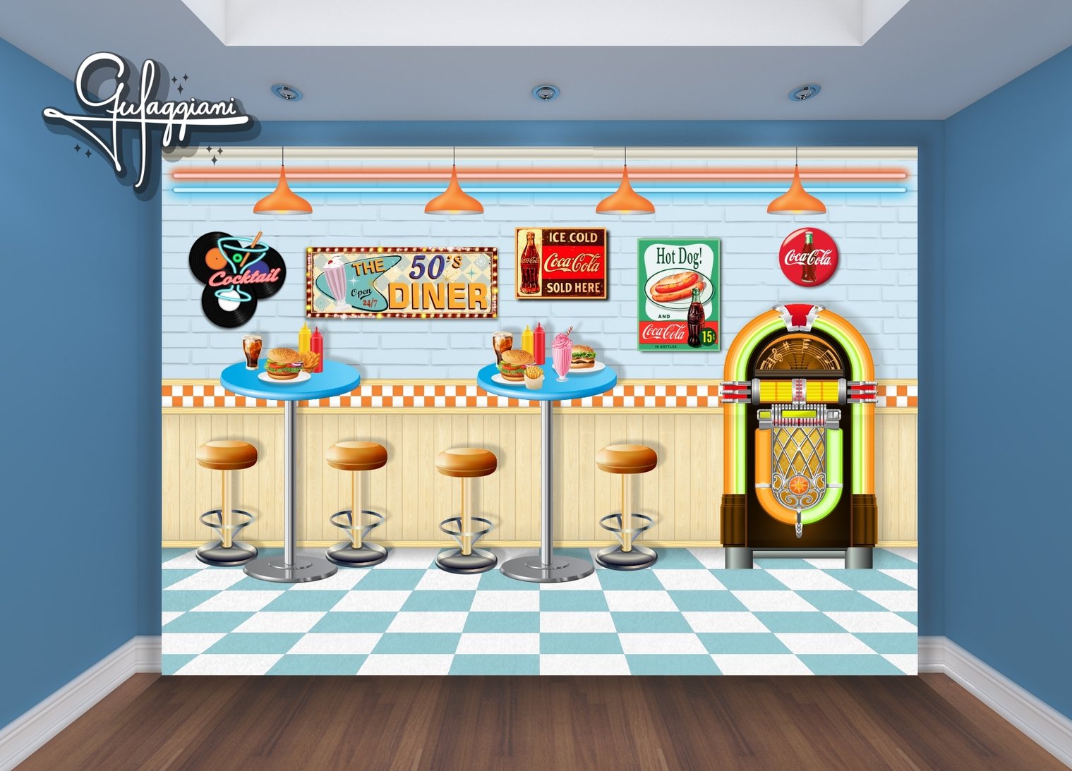 Anos 60, 70, 80, 90 — Painel Bar Vintage Anos 60.jpg