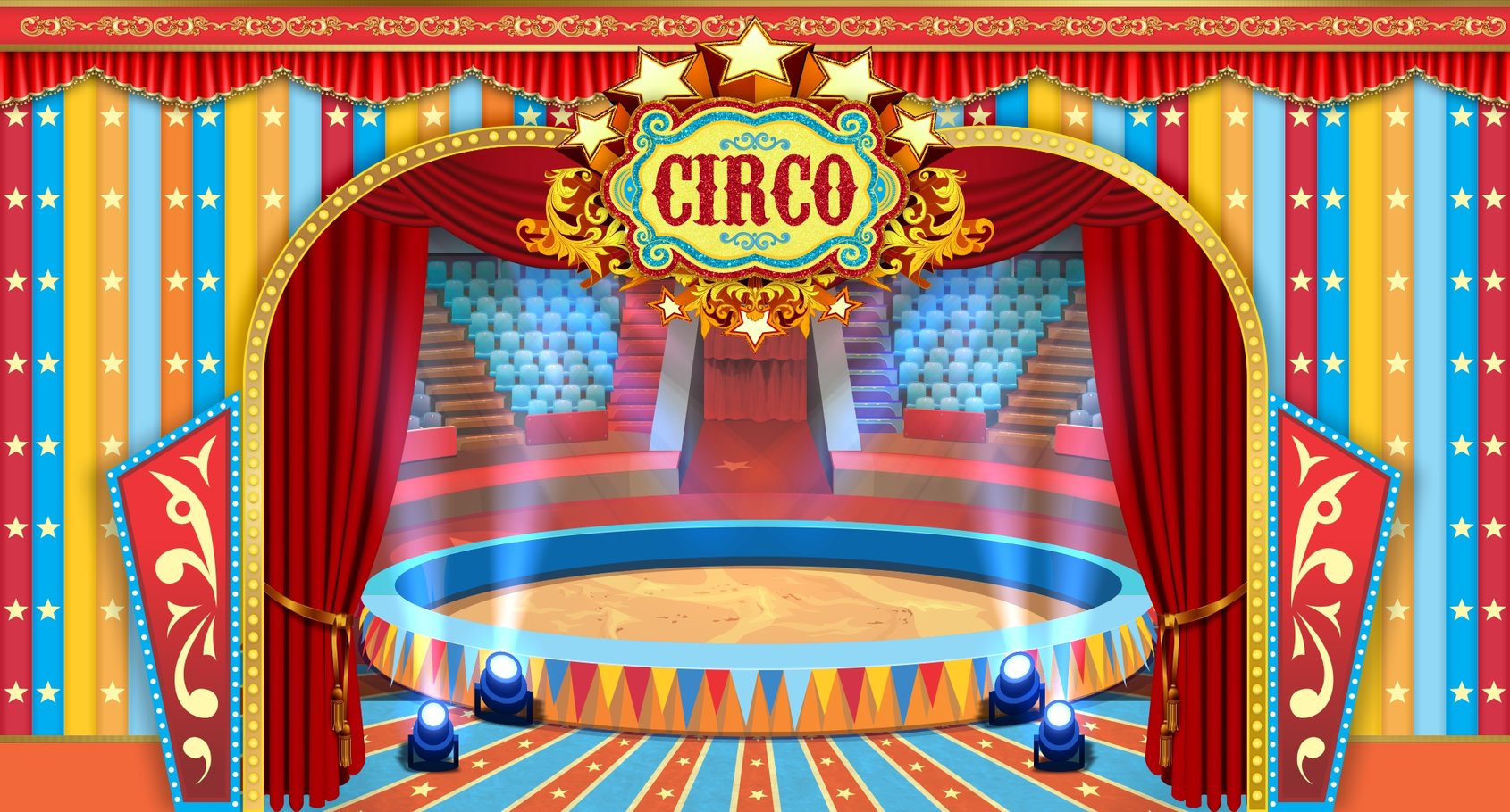 Capa do tema Circo Colorido — Gustavo Faggiani Design